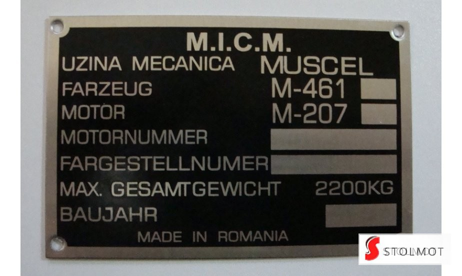 ARO MUSCEL 461 TABLICZKA ZNAMIONOWA ARO MUSCEL 461 TABLICZKA ZNAMIONOWA