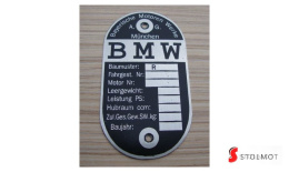 BMW R 25 / 26 / 45 / 80 / 100 TABLICZKA ZNAMIONOWA